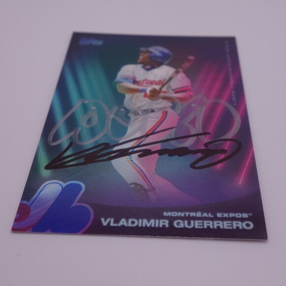 Topps x Steve Aoki Montreal Expos Vladimir Guerrero Baseball Card Autographed - Picture 1 of 16